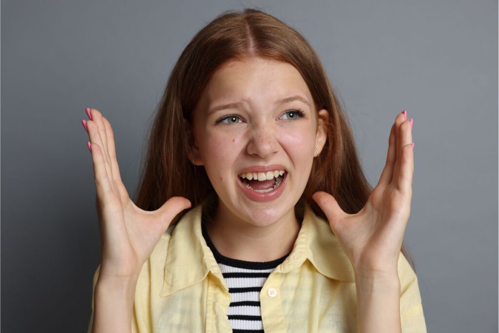 teen girl having a panic attack