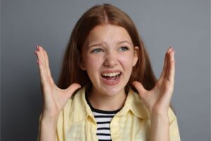 teen girl having a panic attack