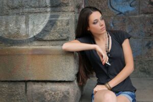 teen smoking a cigarette