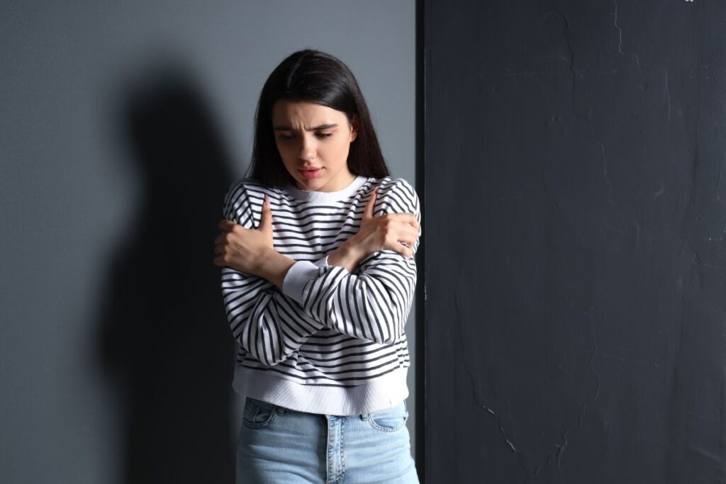 teen girl having a panic attack