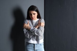 teen girl having a panic attack