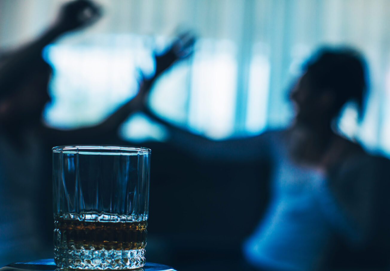 Alcoholism,,Alcohol,Addiction,And,People,Concept.,Family,Problem.