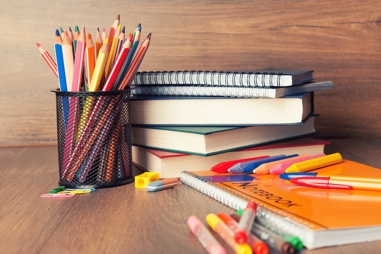 desk of a teenagers desk that has a fear of school