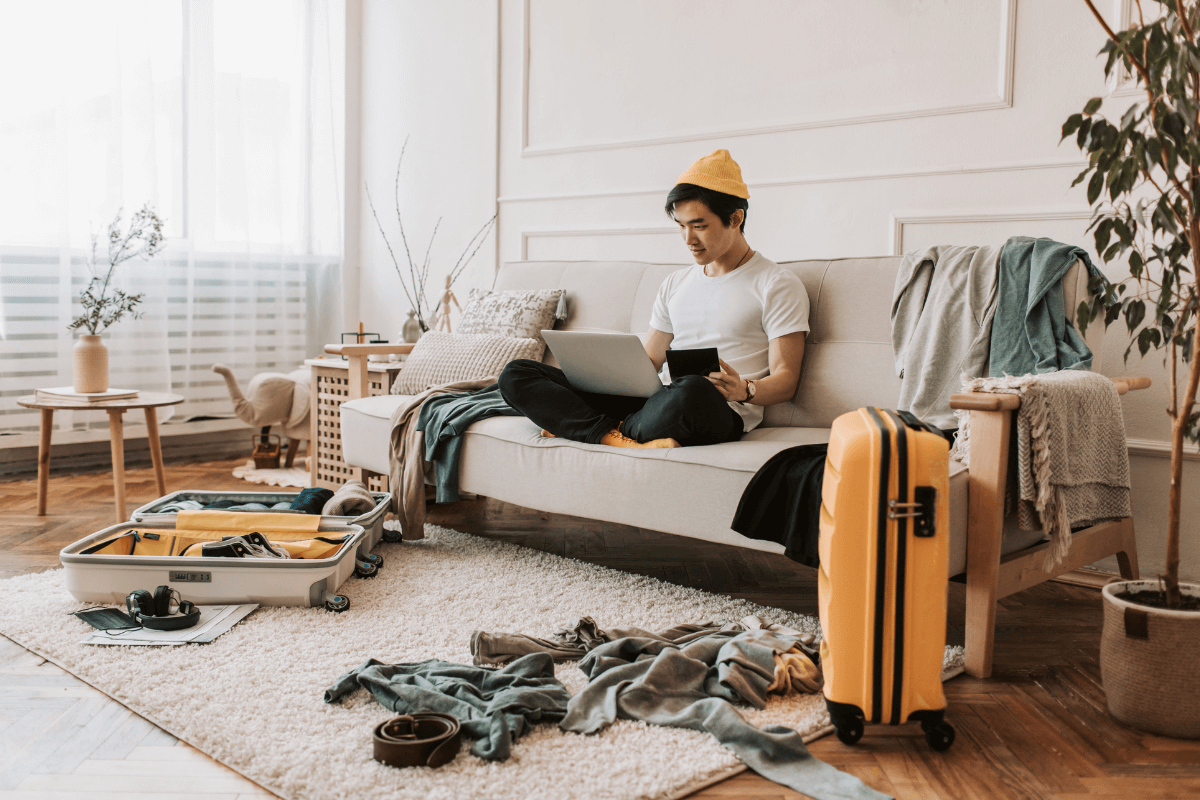 teen with messy room